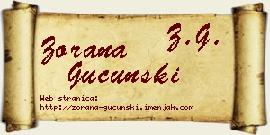 Zorana Gucunski vizit kartica